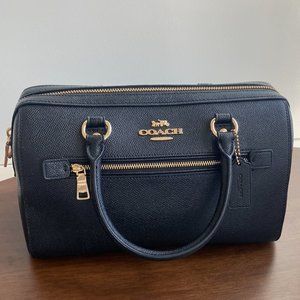 Coach Rowan Black with Gold Satchel with Adjustable Detachable Crossbody Strap